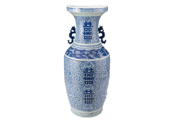 青花双喜瓶